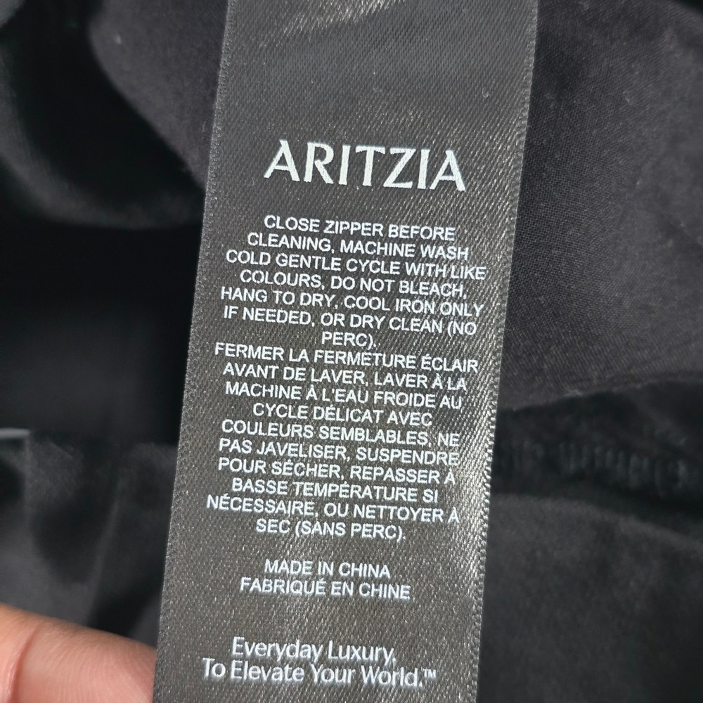 Babaton Aritzia Black Wide Leg High Waisted Dress Pants Trousers 99378 - Picture 8 of 10